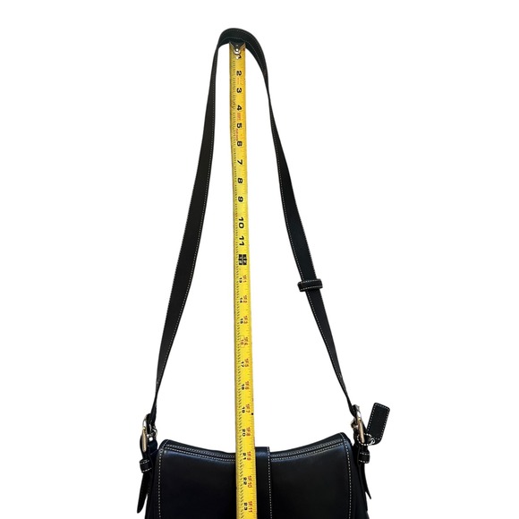 VTG Coach Soho Black Leather Flap Crossbody Bag Silver Buckle 9480 - Picture 14 of 17